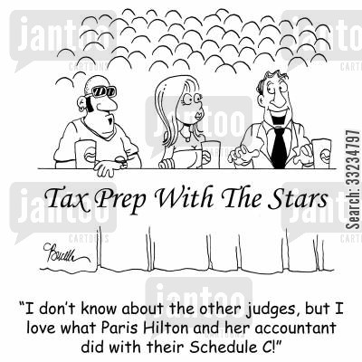 'I don't know about the other judges, but I love what Paris Hilton and her accountant did with their Schedule C!'